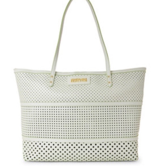Light Green Pastel Perforated Tote Bag - Picture 1 of 9